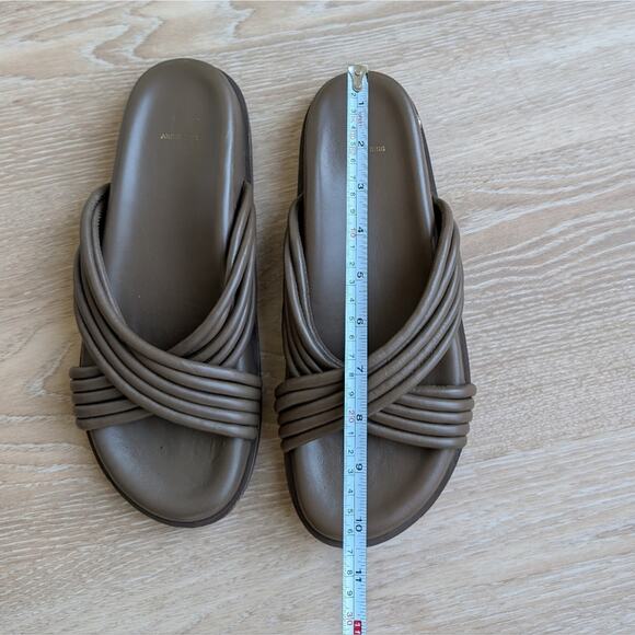 Anine Bing Ipanema Brown Leather Slides/Sandals, size 41 - Picture 8 of 10